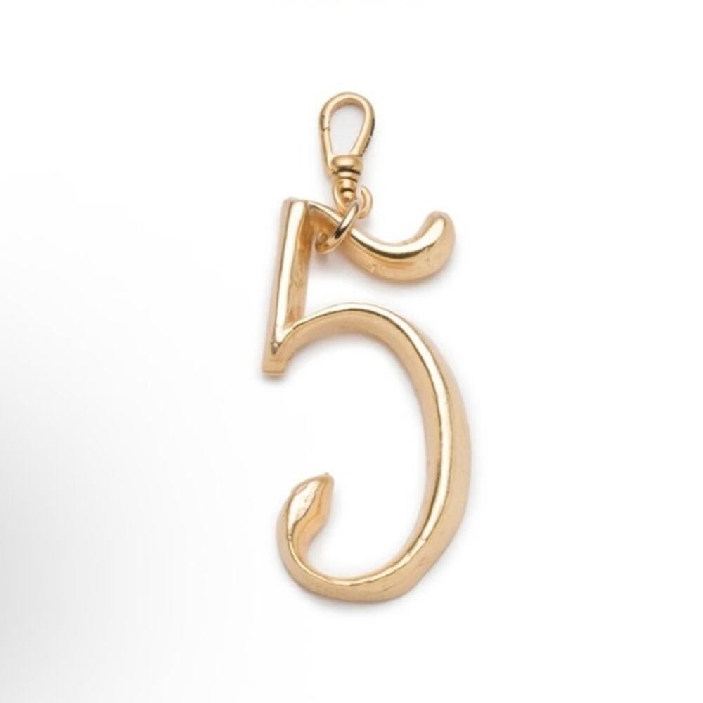 $125 Lulu Frost PLAZA NUMBER CHARM #5 LARGE